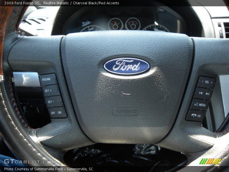 Redfire Metallic / Charcoal Black/Red Accents 2009 Ford Fusion SEL