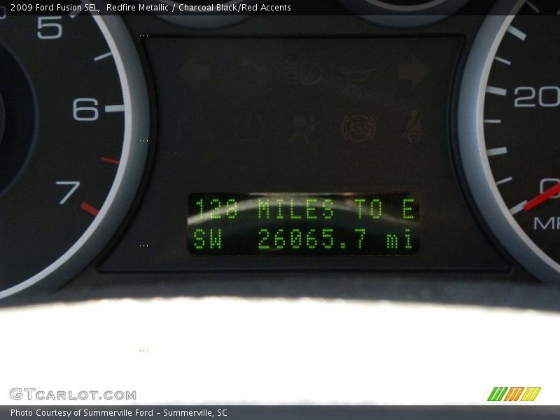 Redfire Metallic / Charcoal Black/Red Accents 2009 Ford Fusion SEL