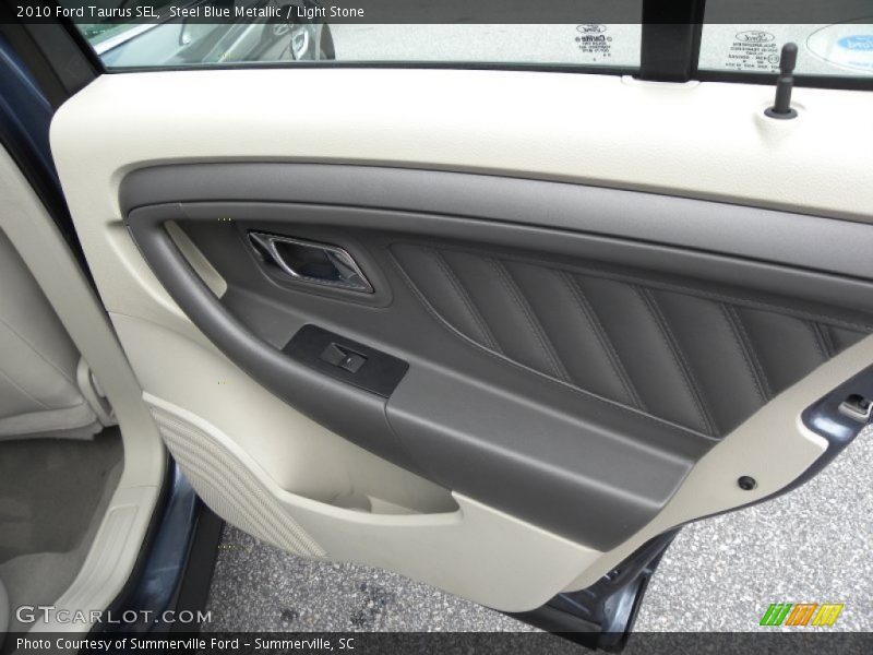 Steel Blue Metallic / Light Stone 2010 Ford Taurus SEL