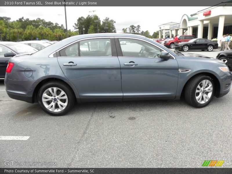 Steel Blue Metallic / Light Stone 2010 Ford Taurus SEL