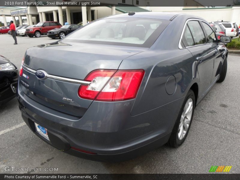 Steel Blue Metallic / Light Stone 2010 Ford Taurus SEL