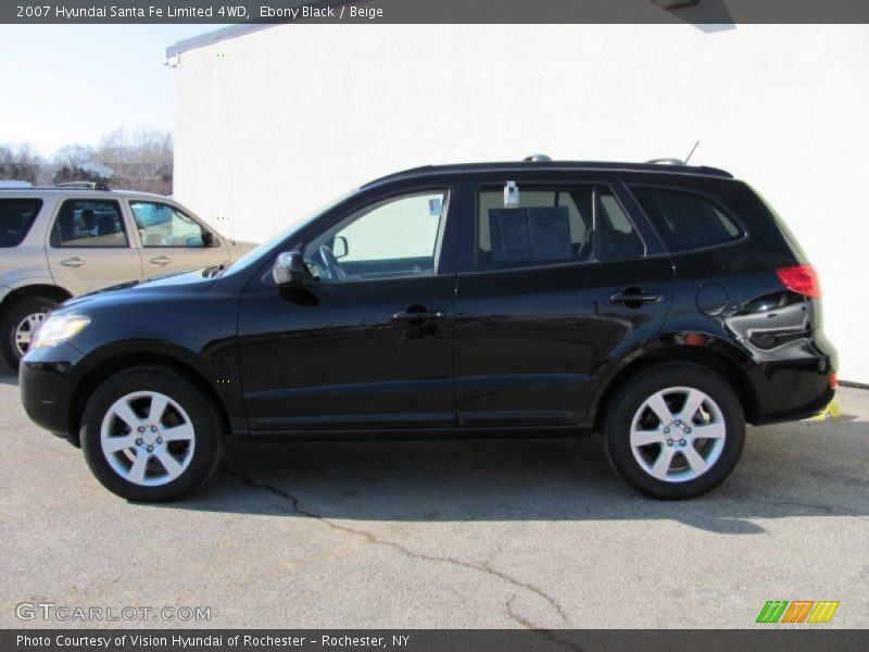 Ebony Black / Beige 2007 Hyundai Santa Fe Limited 4WD
