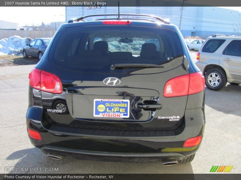 Ebony Black / Beige 2007 Hyundai Santa Fe Limited 4WD