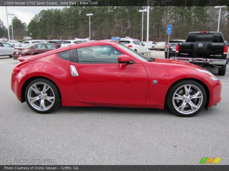 Solid Red / Black Cloth 2009 Nissan 370Z Sport Coupe