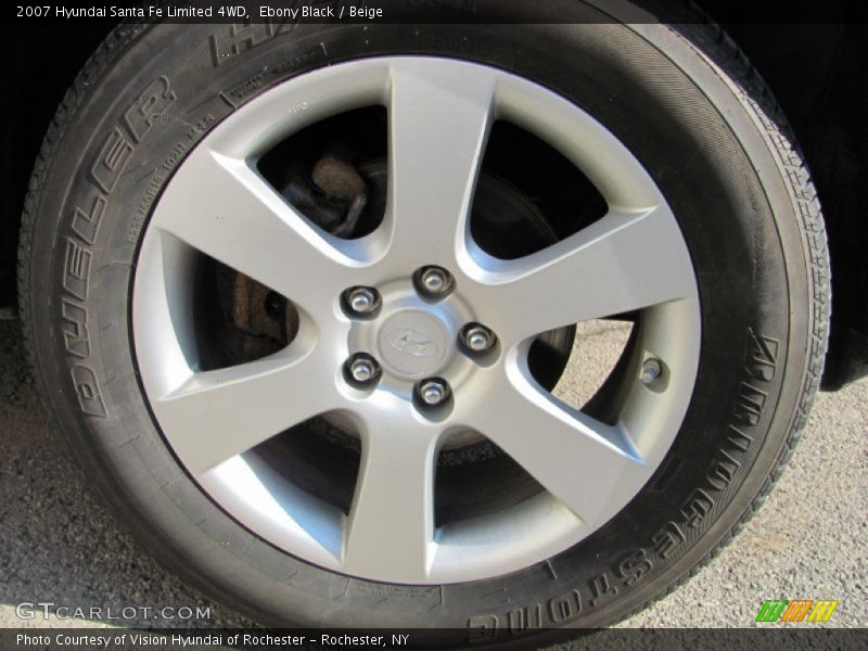 Ebony Black / Beige 2007 Hyundai Santa Fe Limited 4WD