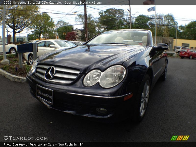 Capri Blue Metallic / Stone 2006 Mercedes-Benz CLK 350 Cabriolet