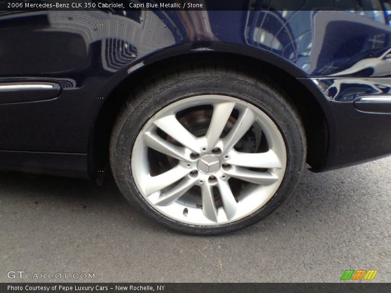 Capri Blue Metallic / Stone 2006 Mercedes-Benz CLK 350 Cabriolet