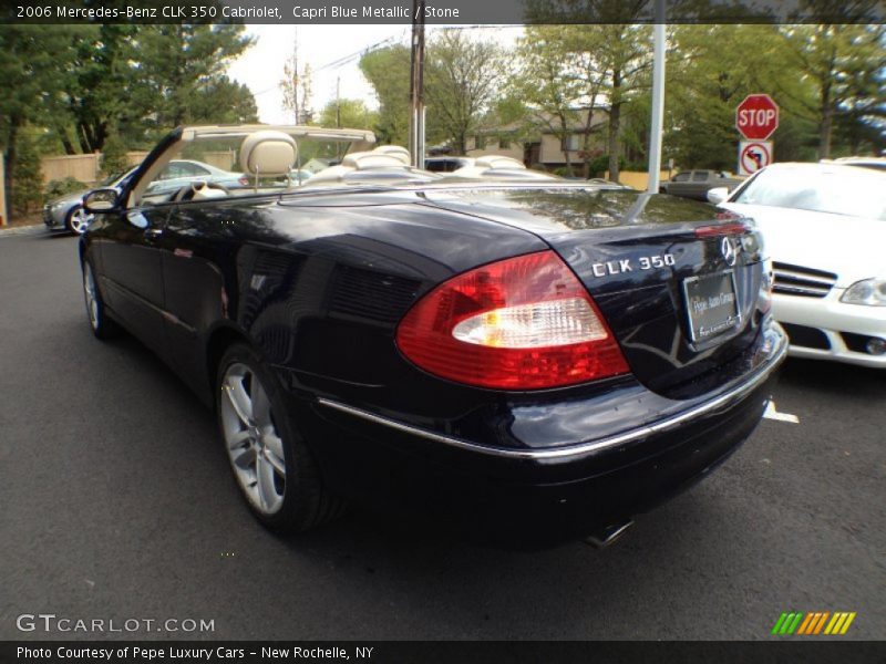 Capri Blue Metallic / Stone 2006 Mercedes-Benz CLK 350 Cabriolet