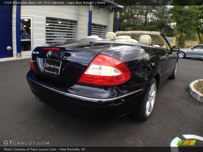 Capri Blue Metallic / Stone 2006 Mercedes-Benz CLK 350 Cabriolet