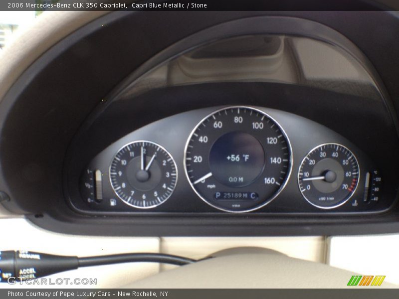 Capri Blue Metallic / Stone 2006 Mercedes-Benz CLK 350 Cabriolet