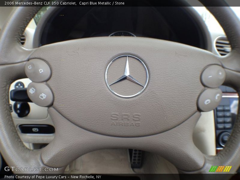 Capri Blue Metallic / Stone 2006 Mercedes-Benz CLK 350 Cabriolet