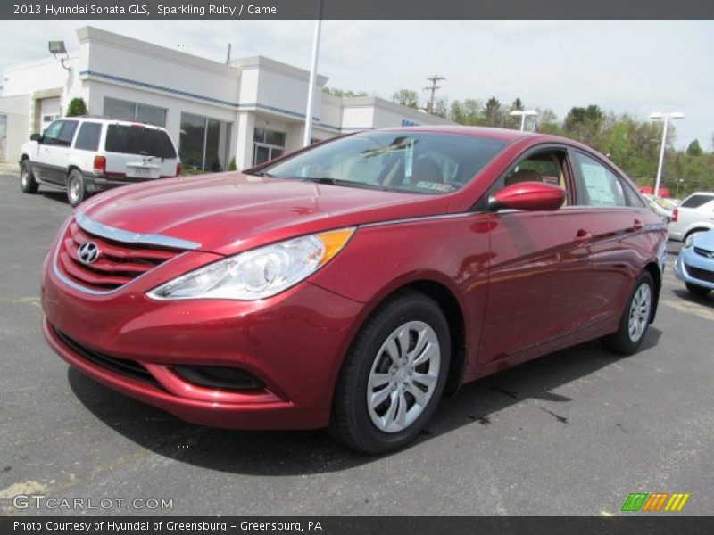 Sparkling Ruby / Camel 2013 Hyundai Sonata GLS