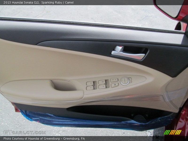 Sparkling Ruby / Camel 2013 Hyundai Sonata GLS