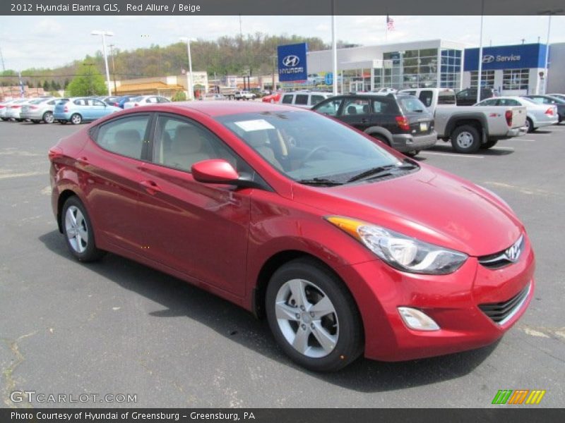 Red Allure / Beige 2012 Hyundai Elantra GLS