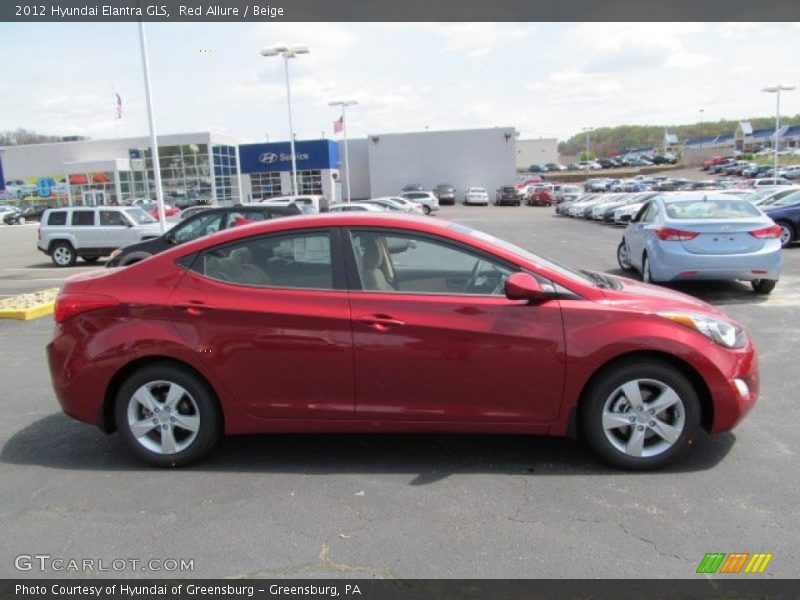 Red Allure / Beige 2012 Hyundai Elantra GLS