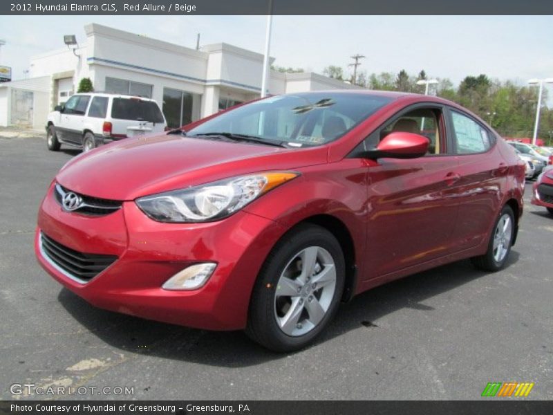 Red Allure / Beige 2012 Hyundai Elantra GLS