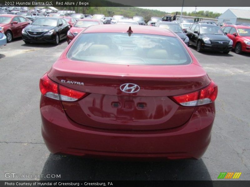 Red Allure / Beige 2012 Hyundai Elantra GLS