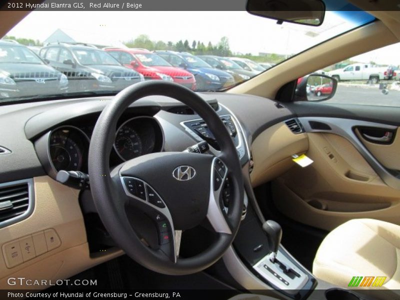 Red Allure / Beige 2012 Hyundai Elantra GLS