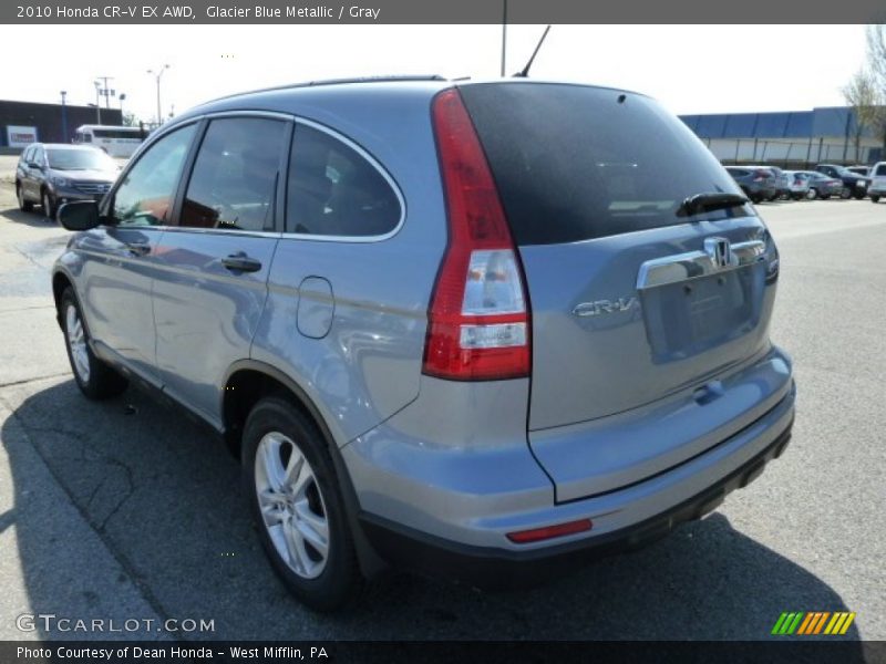 Glacier Blue Metallic / Gray 2010 Honda CR-V EX AWD