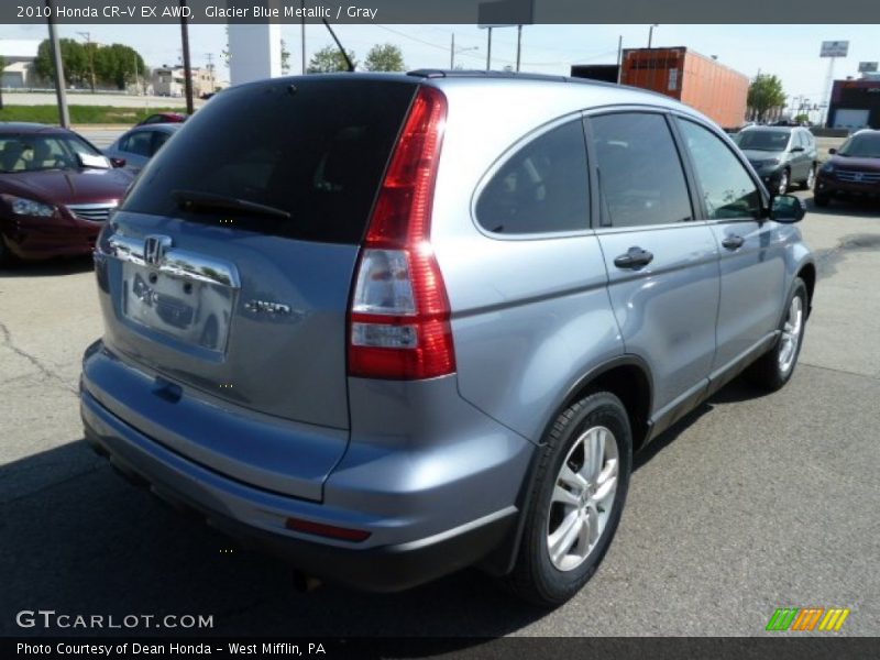 Glacier Blue Metallic / Gray 2010 Honda CR-V EX AWD