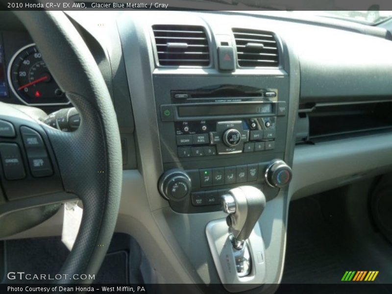 Glacier Blue Metallic / Gray 2010 Honda CR-V EX AWD
