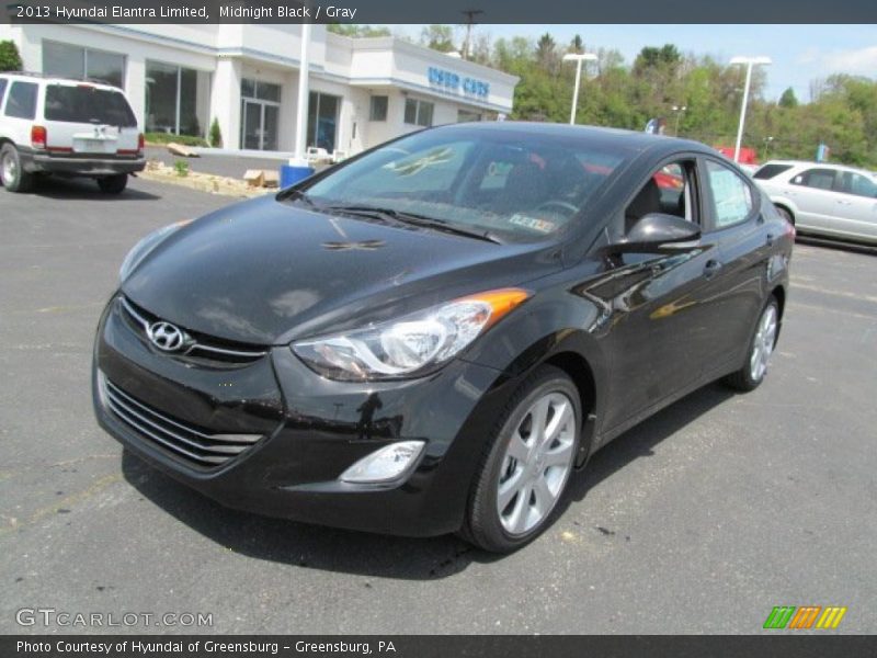Midnight Black / Gray 2013 Hyundai Elantra Limited