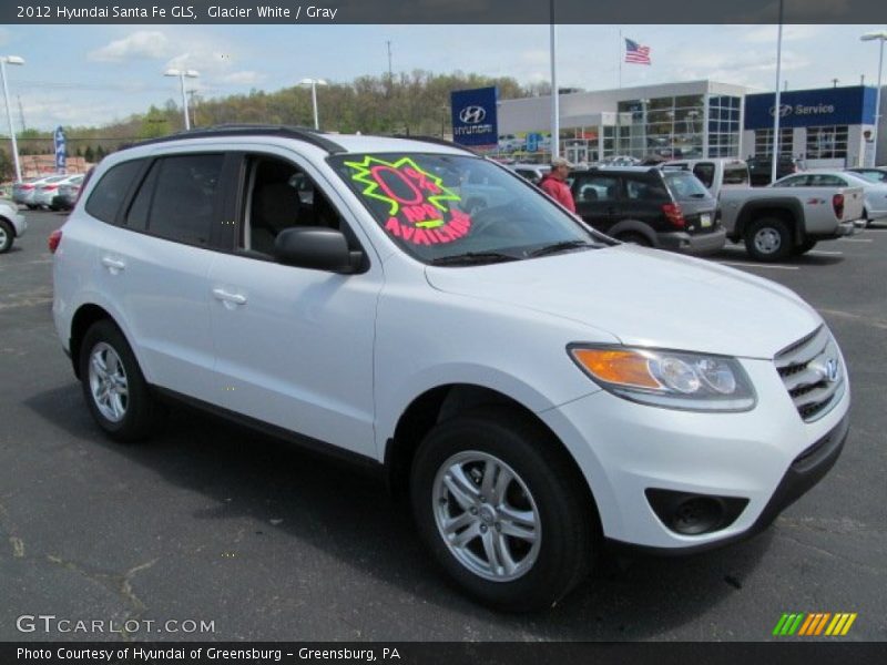 Glacier White / Gray 2012 Hyundai Santa Fe GLS