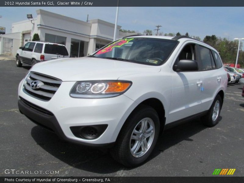 Glacier White / Gray 2012 Hyundai Santa Fe GLS