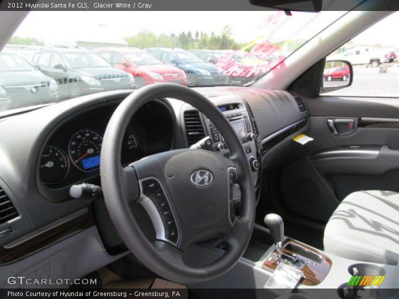 Glacier White / Gray 2012 Hyundai Santa Fe GLS