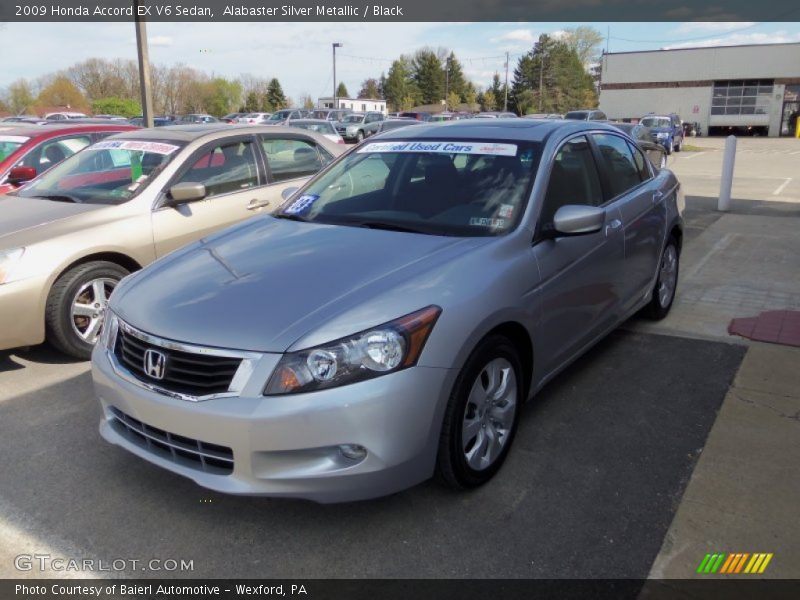 Alabaster Silver Metallic / Black 2009 Honda Accord EX V6 Sedan