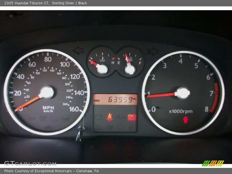 Sterling Silver / Black 2005 Hyundai Tiburon GT