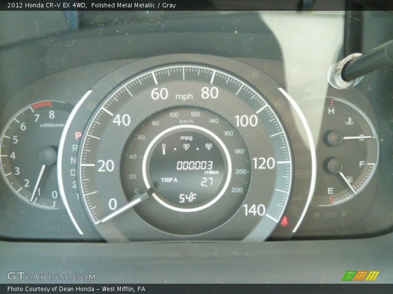 Polished Metal Metallic / Gray 2012 Honda CR-V EX 4WD