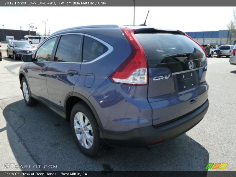 Twilight Blue Metallic / Gray 2012 Honda CR-V EX-L 4WD