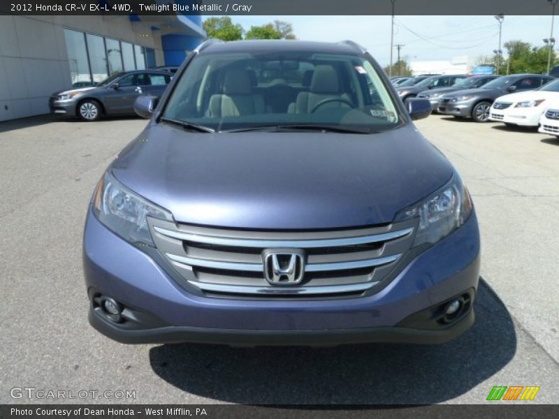 Twilight Blue Metallic / Gray 2012 Honda CR-V EX-L 4WD