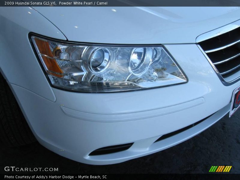 Powder White Pearl / Camel 2009 Hyundai Sonata GLS V6