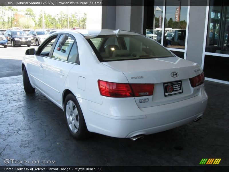 Powder White Pearl / Camel 2009 Hyundai Sonata GLS V6