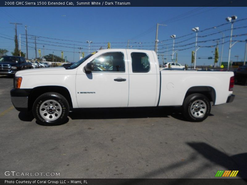 Summit White / Dark Titanium 2008 GMC Sierra 1500 Extended Cab