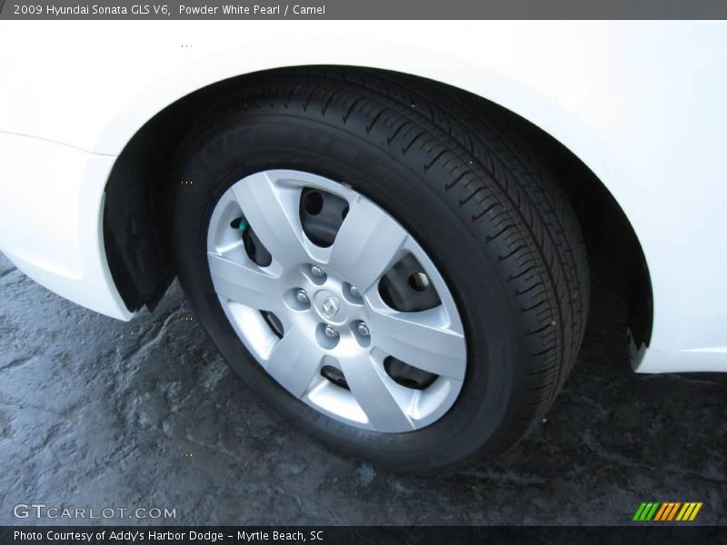 Powder White Pearl / Camel 2009 Hyundai Sonata GLS V6