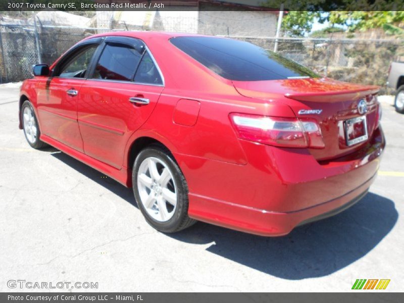 Barcelona Red Metallic / Ash 2007 Toyota Camry SE