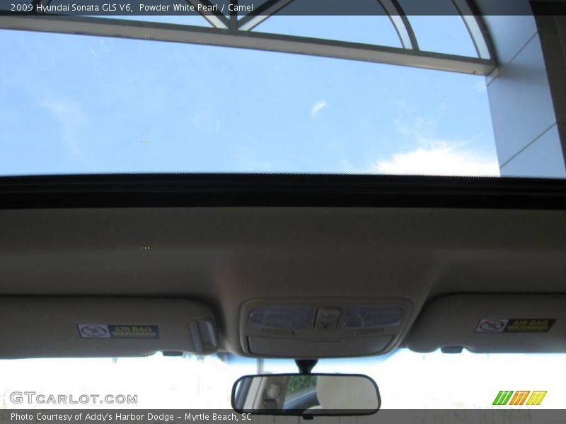 Powder White Pearl / Camel 2009 Hyundai Sonata GLS V6