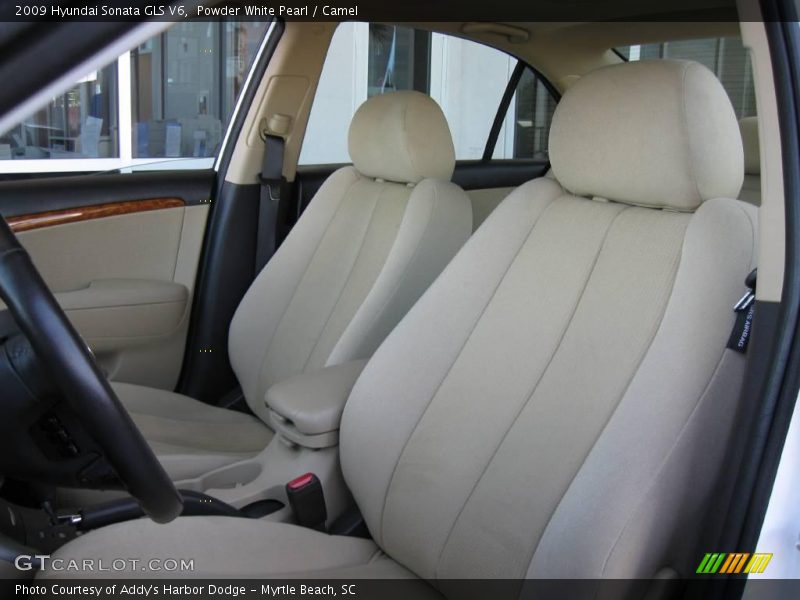 Powder White Pearl / Camel 2009 Hyundai Sonata GLS V6