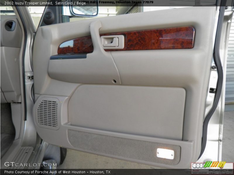 Satin Gold / Beige 2002 Isuzu Trooper Limited