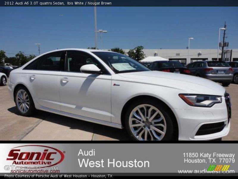 Ibis White / Nougat Brown 2012 Audi A6 3.0T quattro Sedan