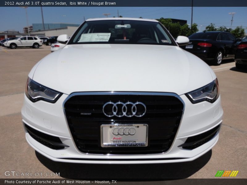 Ibis White / Nougat Brown 2012 Audi A6 3.0T quattro Sedan