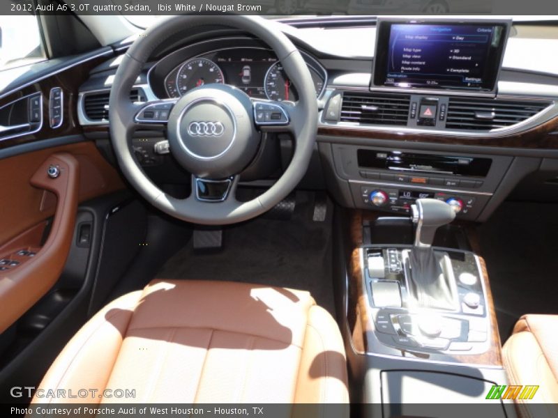 Ibis White / Nougat Brown 2012 Audi A6 3.0T quattro Sedan