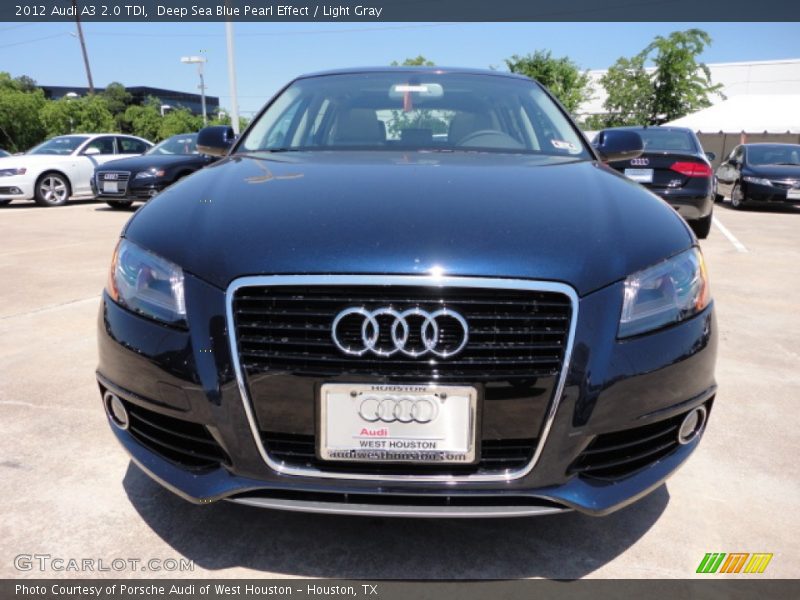 Deep Sea Blue Pearl Effect / Light Gray 2012 Audi A3 2.0 TDI