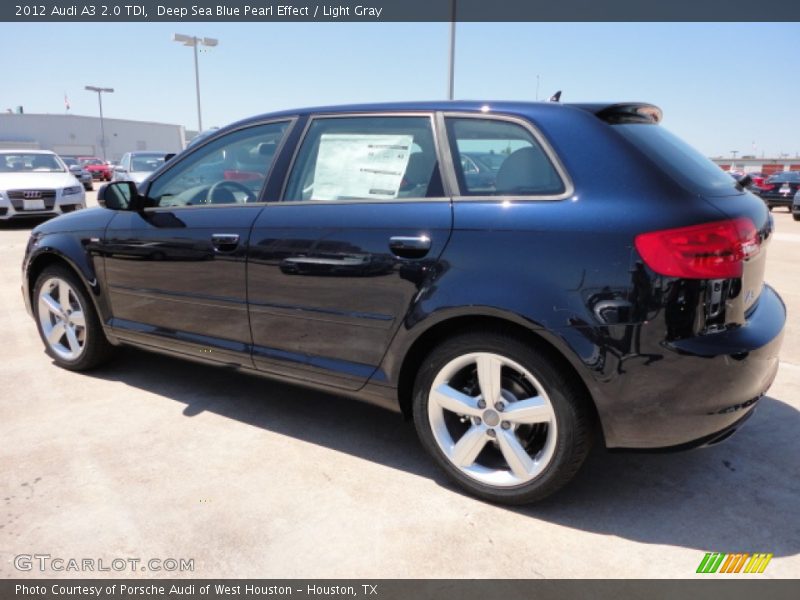 Deep Sea Blue Pearl Effect / Light Gray 2012 Audi A3 2.0 TDI