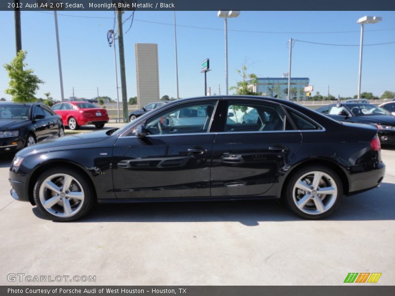 Moonlight Blue Metallic / Black 2012 Audi A4 2.0T Sedan