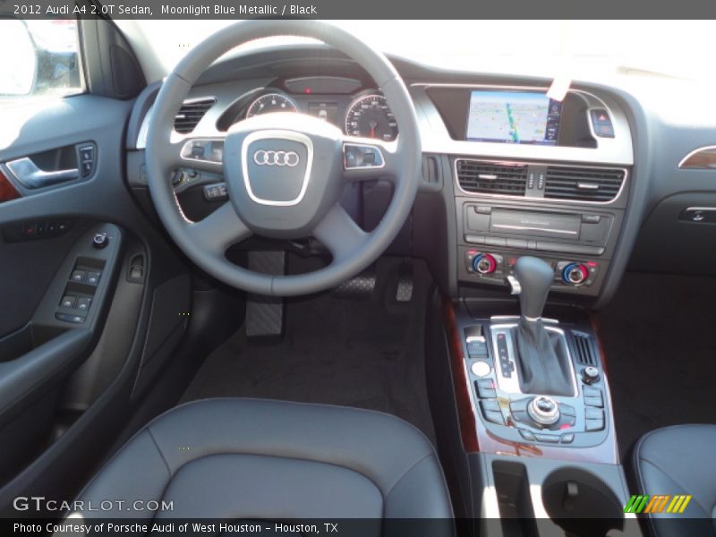 Moonlight Blue Metallic / Black 2012 Audi A4 2.0T Sedan
