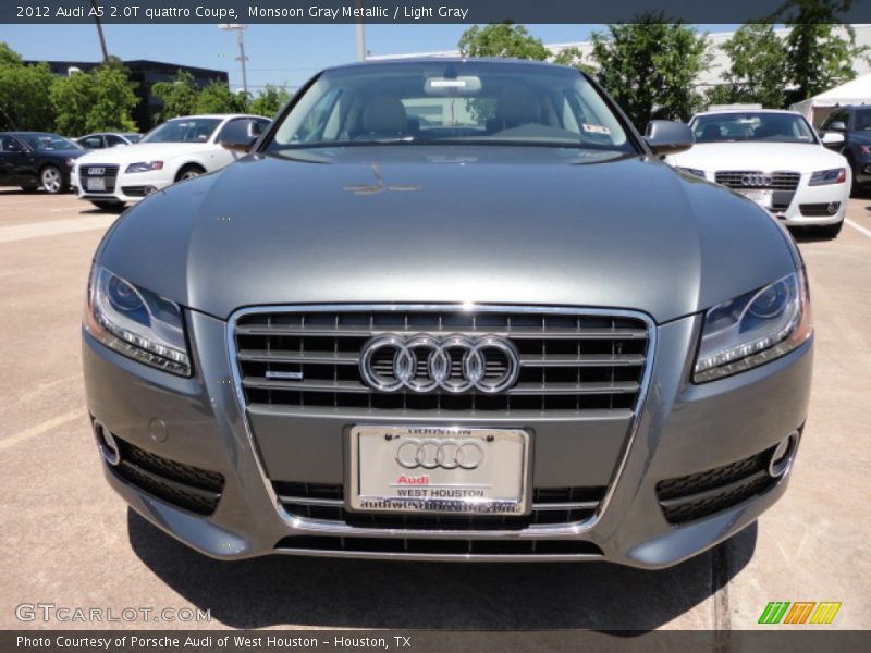 Monsoon Gray Metallic / Light Gray 2012 Audi A5 2.0T quattro Coupe